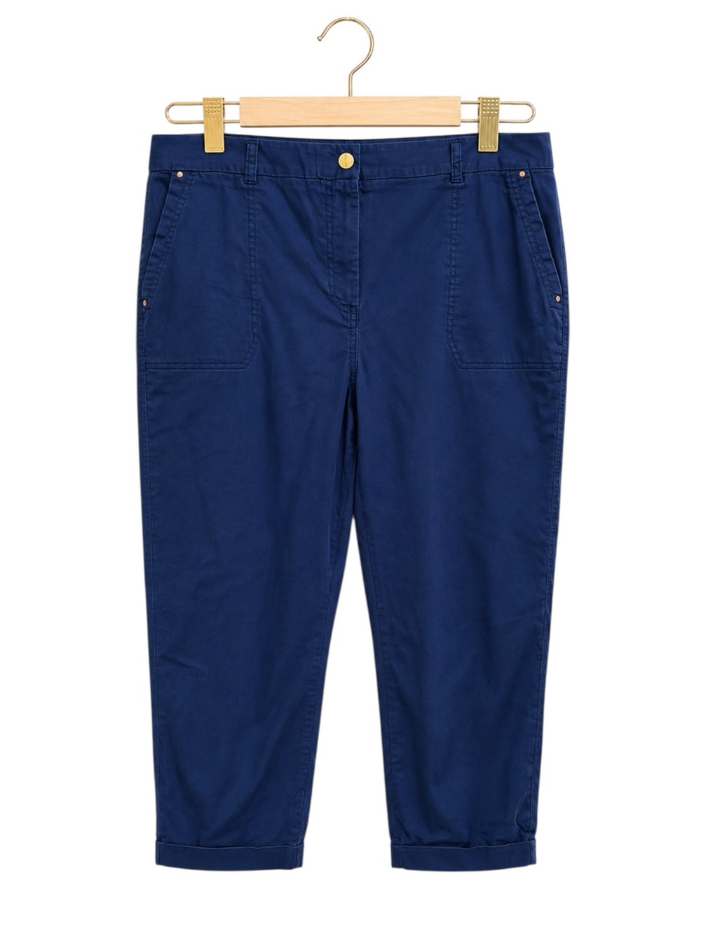 Chico’s Cropped Ankle Pants Blue High Rise Size 3 (US 16) XL Career Professional